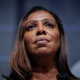 New York State Attorney General Letitia James speaks during the New York State Democratic Convention in New York, Feb. 17, 2022. Former New York Gov. Andrew Cuomo sued James on Thursday, Aug. 11, 2022, arguing that James violated state law by denying him public assistance for his defense in a sexual harassment claim.